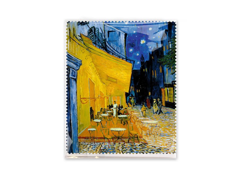 Lens cloth , Terrace of a café at night, Van Gogh