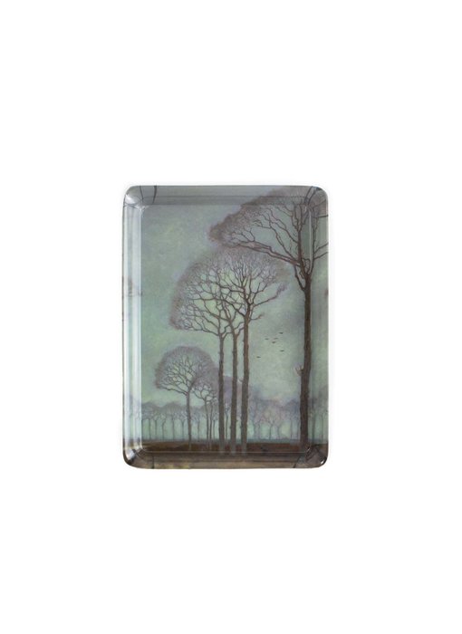 Mini plateau, 21 x 14 cm, Jan Mankes, rangée d'arbres