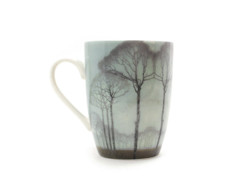 Set: Mug & tray, Jan Mankes, Row of trees