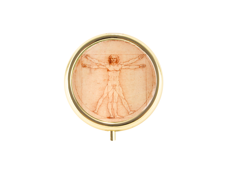 Pill box ,Leonardo  Da Vinci, Vitruvian Man