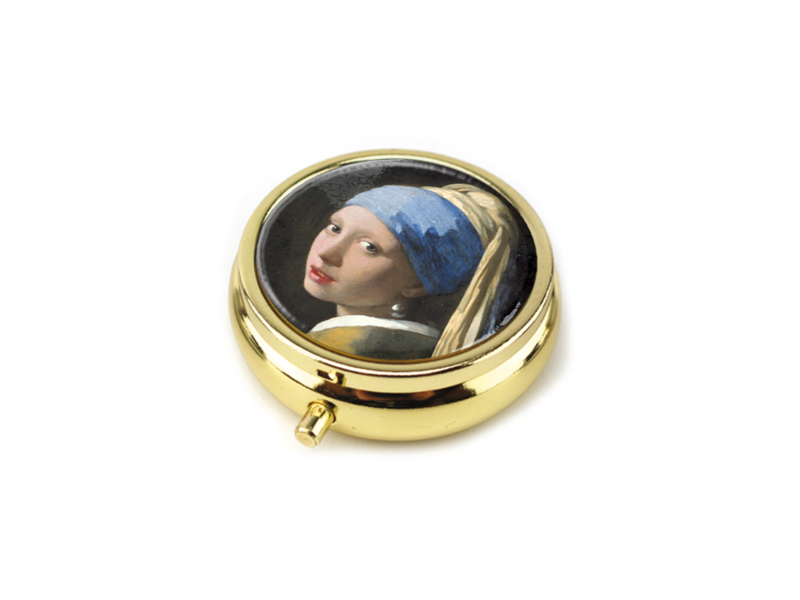 Boîte à pilules, Vermeer, Fille à la boucle d'oreille perle