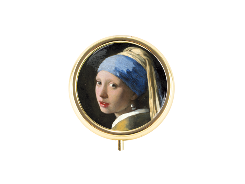 Boîte à pilules, Vermeer, Fille à la boucle d'oreille perle