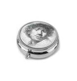 Pillbox , silver, Rembrandt, Curious Face