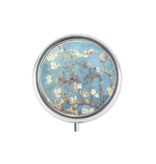 Pillbox ,silvercolour, Van Gogh, Almond Blossom