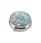 Pillbox ,silvercolour, Van Gogh, Almond Blossom