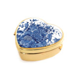 Pillbox heartshape ,Delft blue Bird