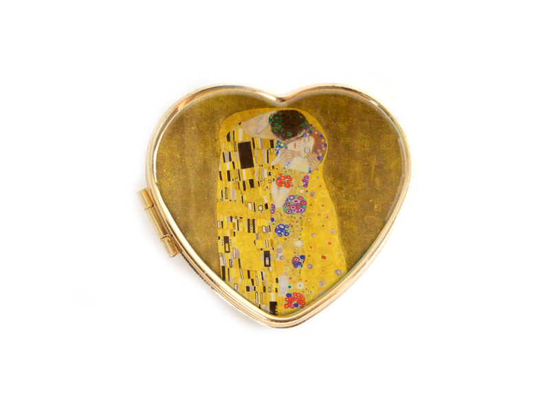 Pastillero, en forma de corazón, Klimt, el beso
