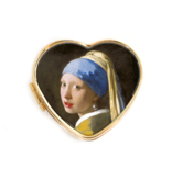 Pastillero, en forma de corazón, Chica con un Pendiente de Perla, Vermeer