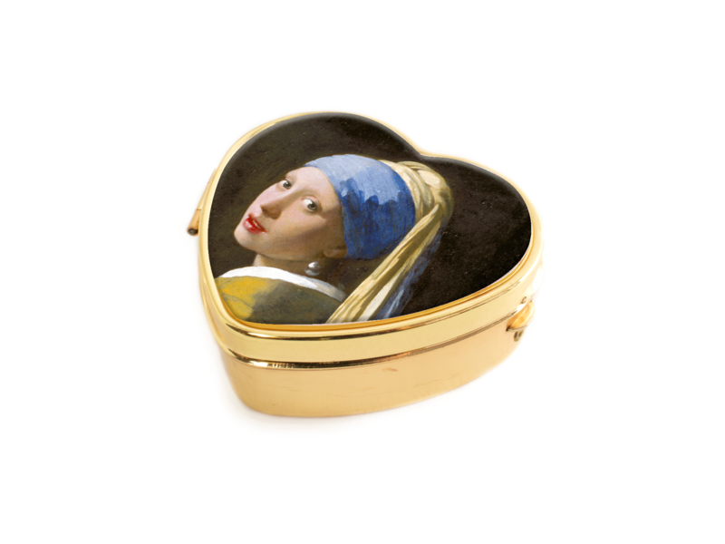 Pillbox heartshape , Vermeer, Girl with the Pearl Earring