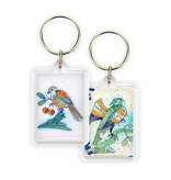 Keyring, Delft Blue Tile detail, birds