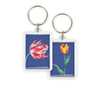 Sleutelhanger, Rood met gele tulp