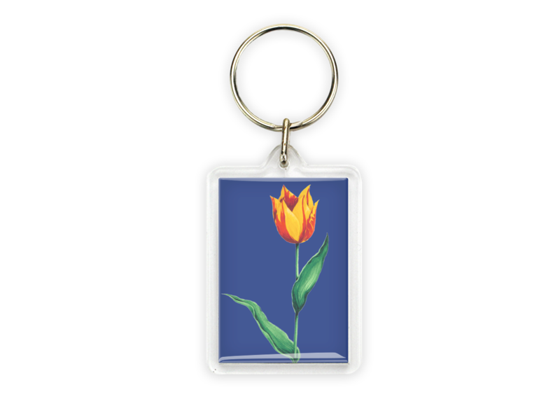 Keyring, Red and yellow tulip