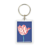 Porte-clés, tulipe avec papillon