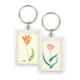 Porte-clés, tulipe avec escargot