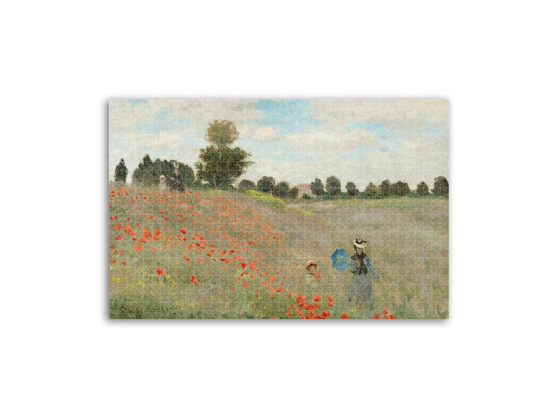 Puzzel, 1000 stukjes,   Claude Monet, Veld met klaprozen