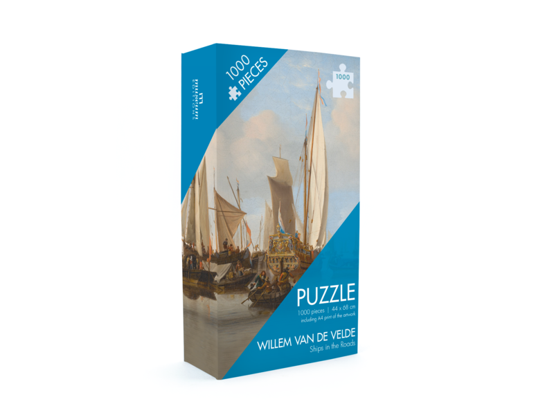 Puzzel, 1000 stukjes,   Schepen te zee, Van de Velde