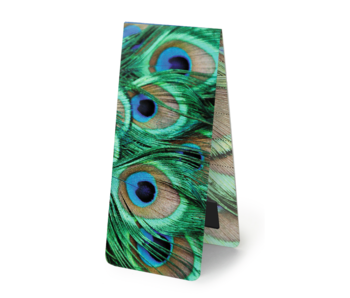 Magnetic Bookmark,  peacock feathers