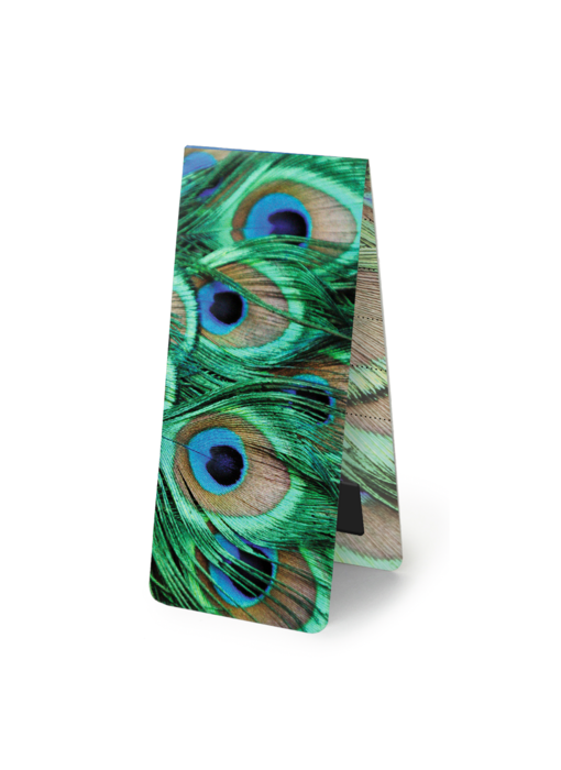 Magnetic Bookmark,  peacock feathers