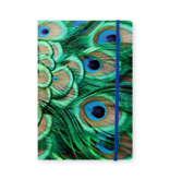 Softcover Book, A5, peacock feathers