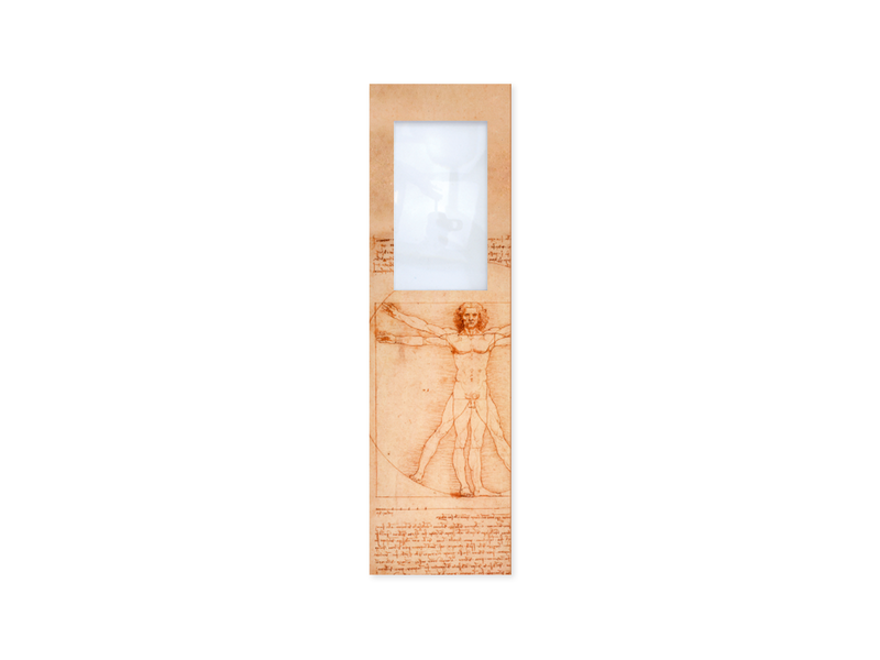 Magnifying Bookmark, Vitruvian Man, Leonardo Da vinci