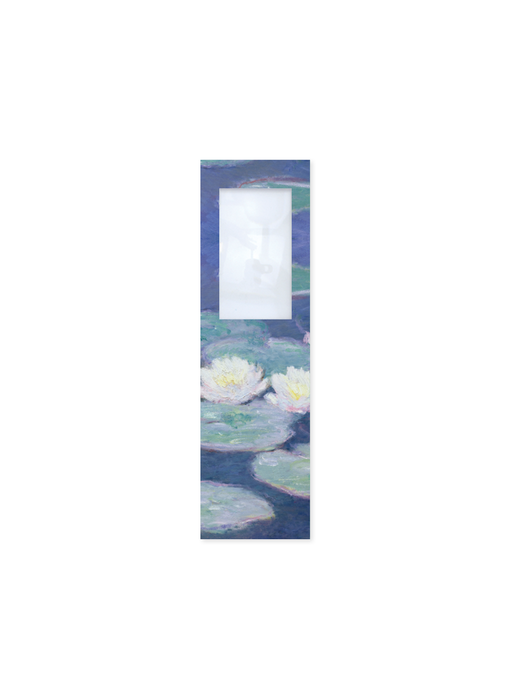 Marque-page avec loupe,  Nympheas effet du soir, Monet