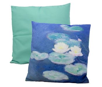Cushion cover, 45x45 cm,  Monet, Waterlilies, Effet du soir