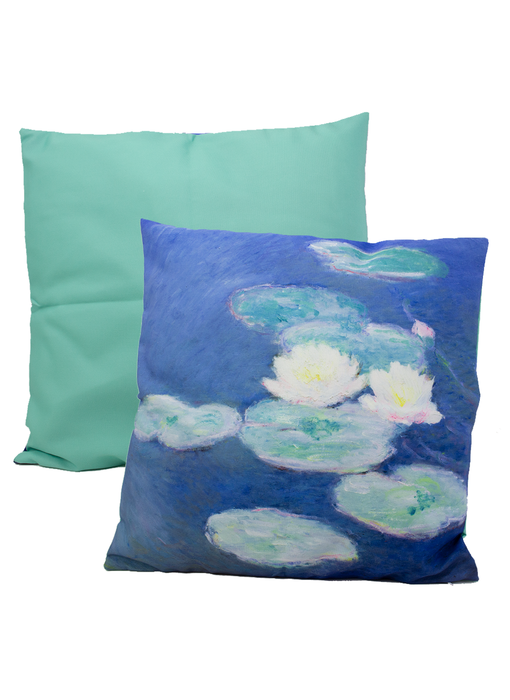 Cushion cover, 45x45 cm,  Monet, Waterlilies, Effet du soir