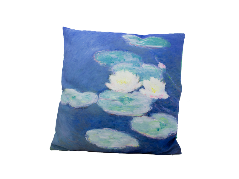 Cushion cover, 45x45 cm,  Monet, Waterlilies by evening light