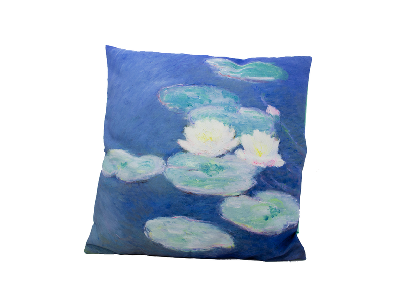 Kussenhoes, 45x45 cm, Monet, Waterlelies in avondlicht
