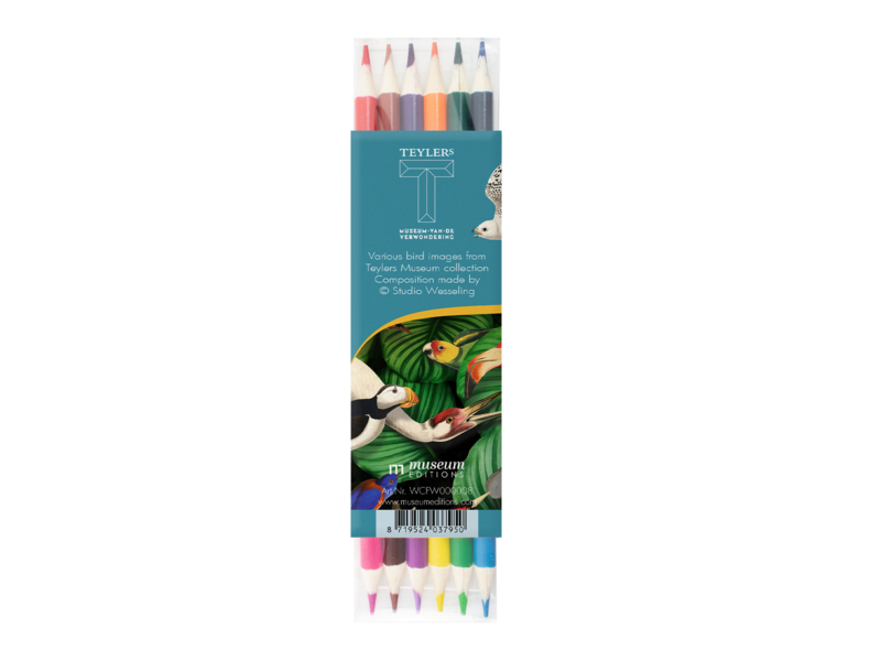 Ensemble de crayons de couleur, Oiseaux, Musée Teylers