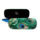 Funda de gafas, plumas de pavo real