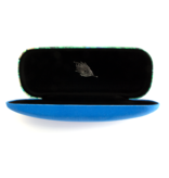 Spectacle case, peacock feathers