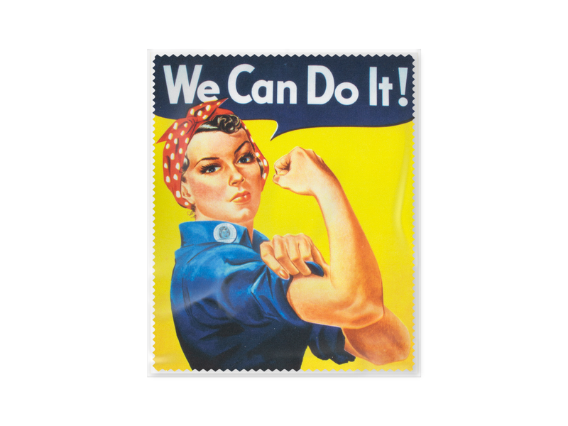 Brillentuch,  15 x 18 cm,  We can do it