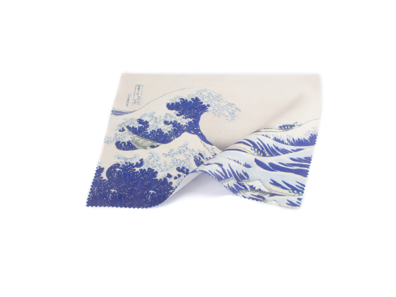 Brillendoekje, 15 x 18 cm, Hokusai, De grote Golf