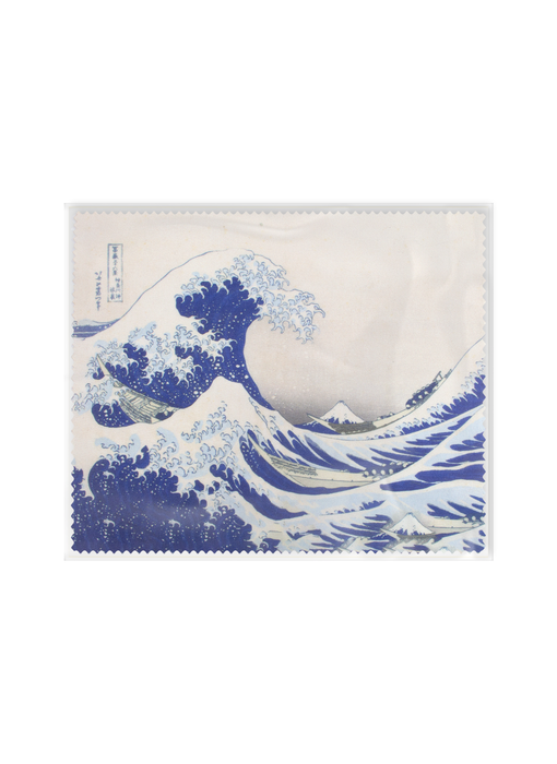 Brillentuch, 15 x 15 cm,  Hokusai, Die große Welle
