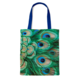 Bolsa de algodón Luxe,  plumas de pavo real