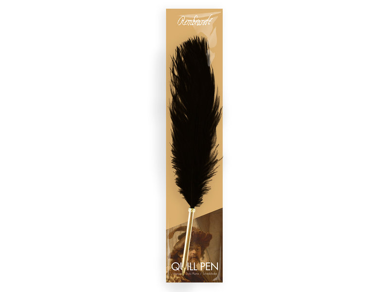 Pluma de avestruz, negra - el portador de la bandera