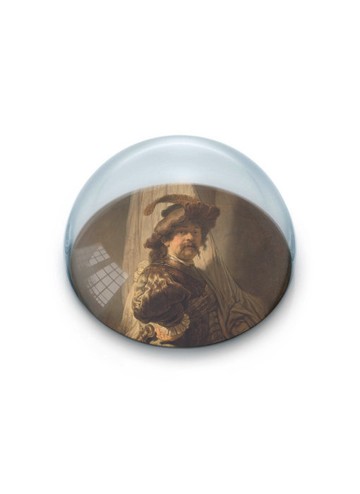 Pisapapeles de vidrio, Rembrandt, el portador de la bandera