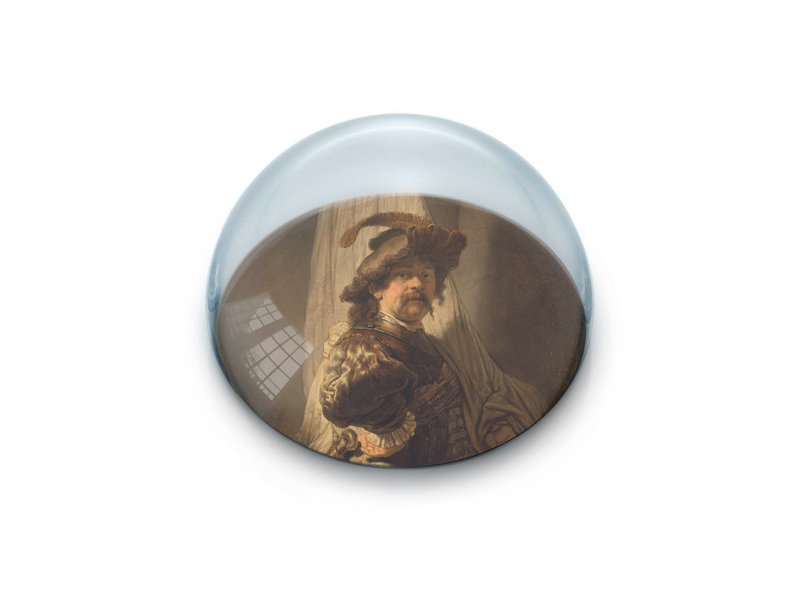 Pisapapeles de vidrio, Rembrandt, le portador de la bandera