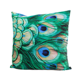 Housse de coussin, 45x45 cm, Plumes de paon