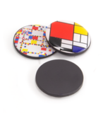 Lot de 3 aimants ronds, Piet Mondriaan