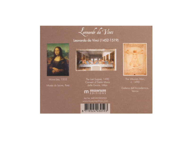 Set de 3 imanes redondos, Leonardo da Vinci