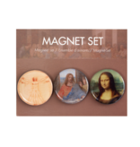 Set mit 3 runden Magneten, Leonardo da Vinci