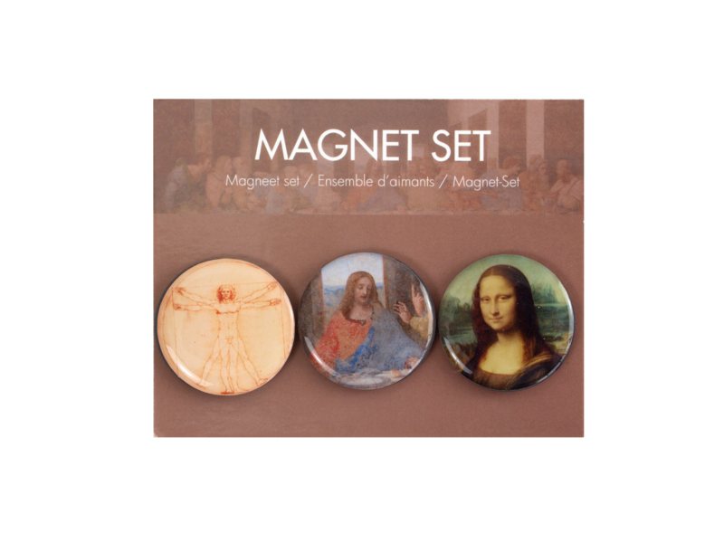 Set of 3 round magnets, Leonardo da | Museum Webshop - Museum-webshop