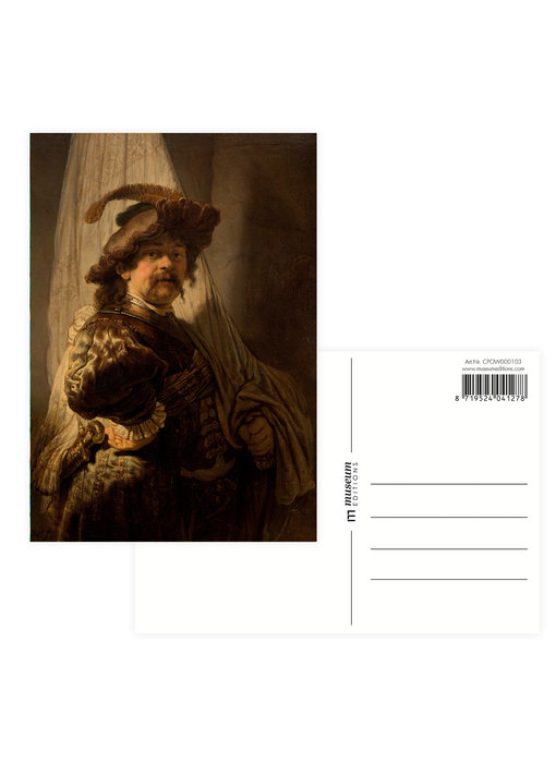 Carte postale, Rembrandt, le porte-drapeau