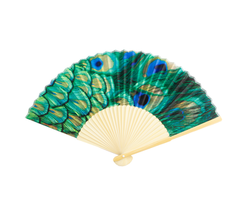 Fan , peacock feathers