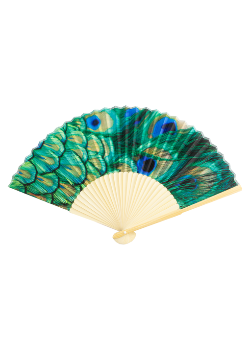 Fan , peacock feathers