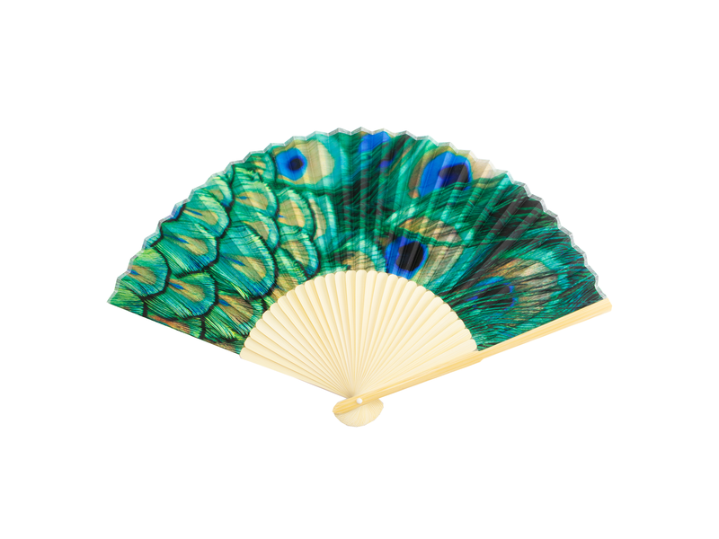 Fan , peacock feathers