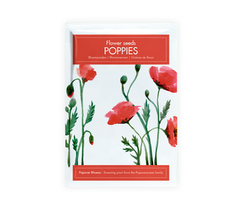 Postcard seed bag, Poppies