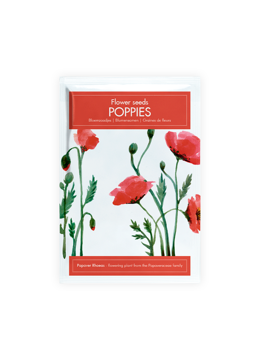 Bolsa de semillas de postal, Amapolas